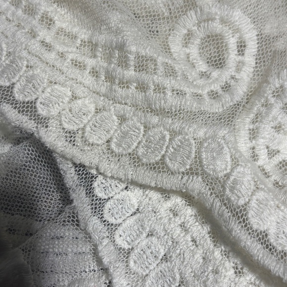 Women's Lace Cardigan Floral Crochet Sheer Beach Cover Ups Long Open Kimono lg - Picture 5 of 10